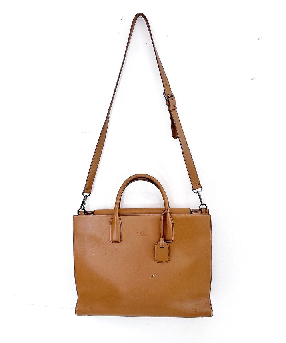HARTMANN BROWN LEATHER SATCHEL BAG